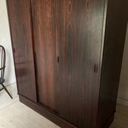 Vintage scandinavian wardrobe wardrobe rosewood sliding doors from tagus falsig