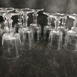 11 glasses and 1 wine carafe