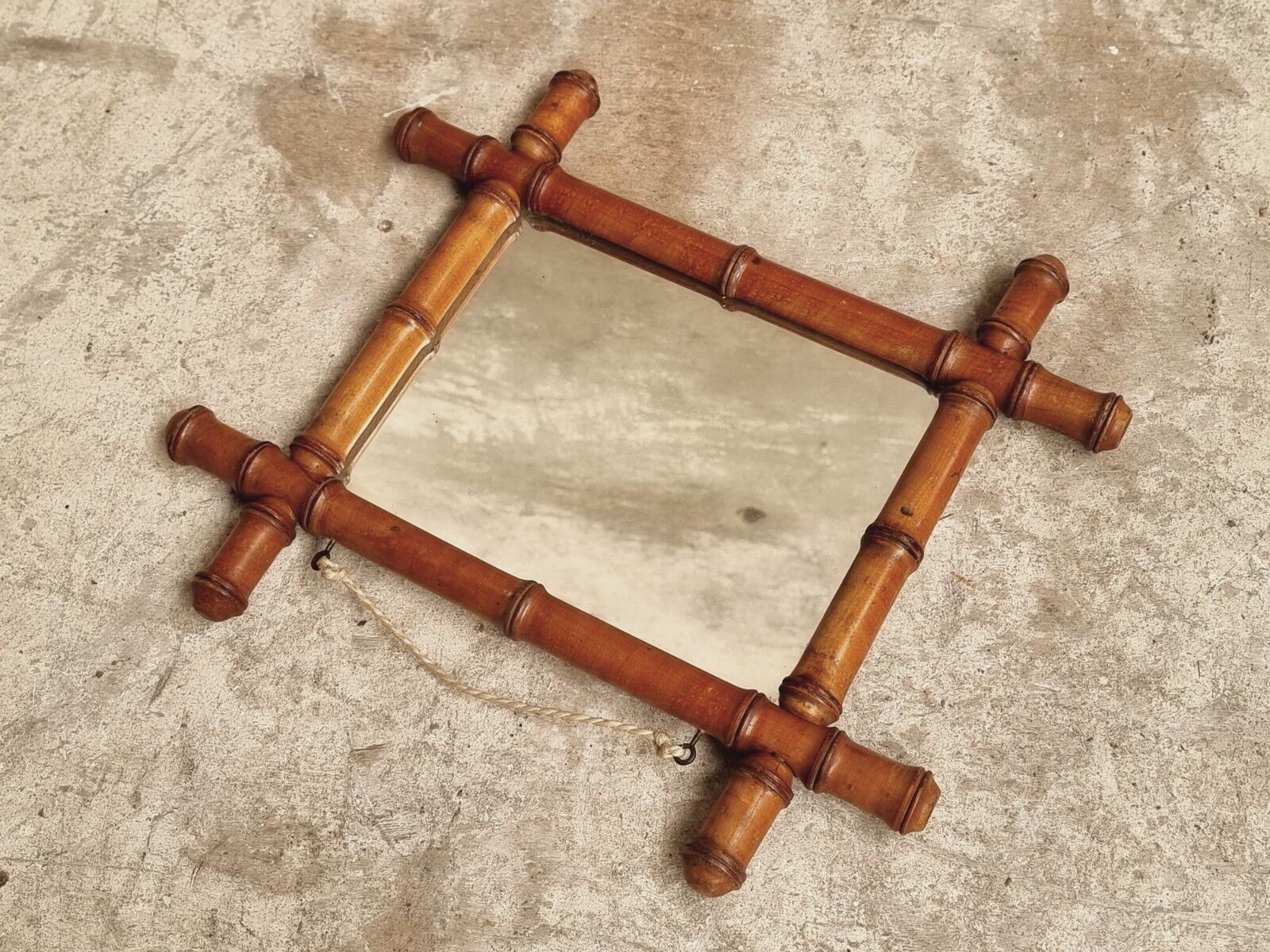 Antique mirror faux bamboo French wall mirror