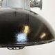 Black enamel and cast iron industrial cage pendant lamp, 1950