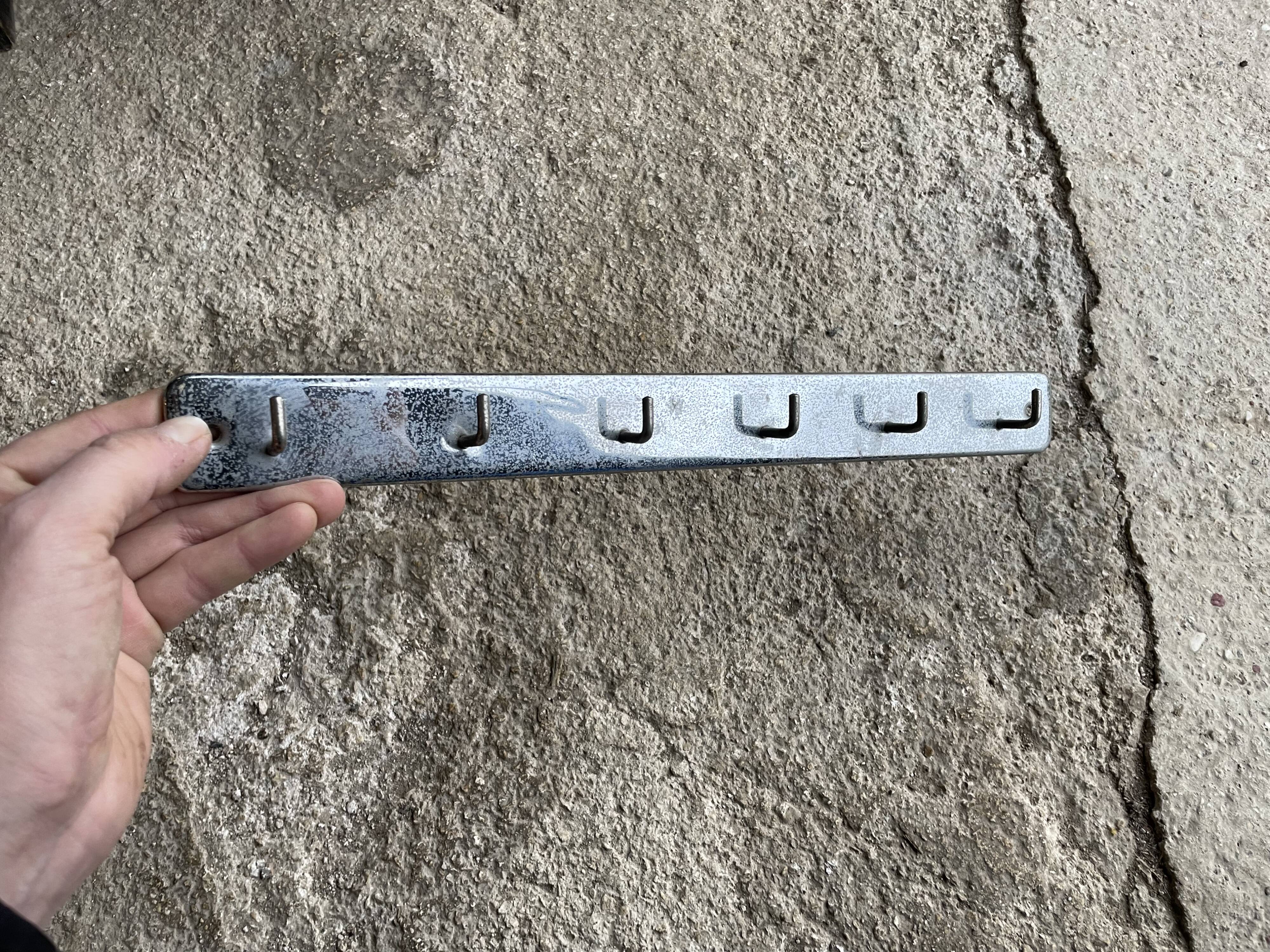 Vintage metal tea towel holder or key ring