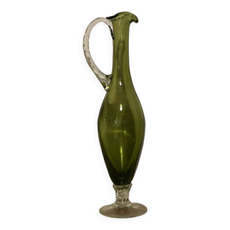 Glass ewer vase