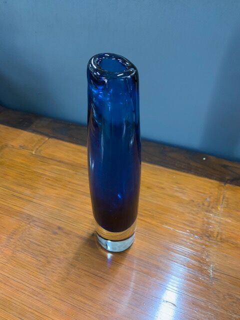 Design vase in glass and crystal