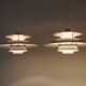 Pair of vintage poulsen ph5 scandinavian pendant lamp