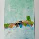 Paysage original méditéranéen peinture abstrait