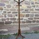 Vintage parrot standing coat rack 1980 curved wood