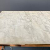 Table d'appoint en marbre et laiton