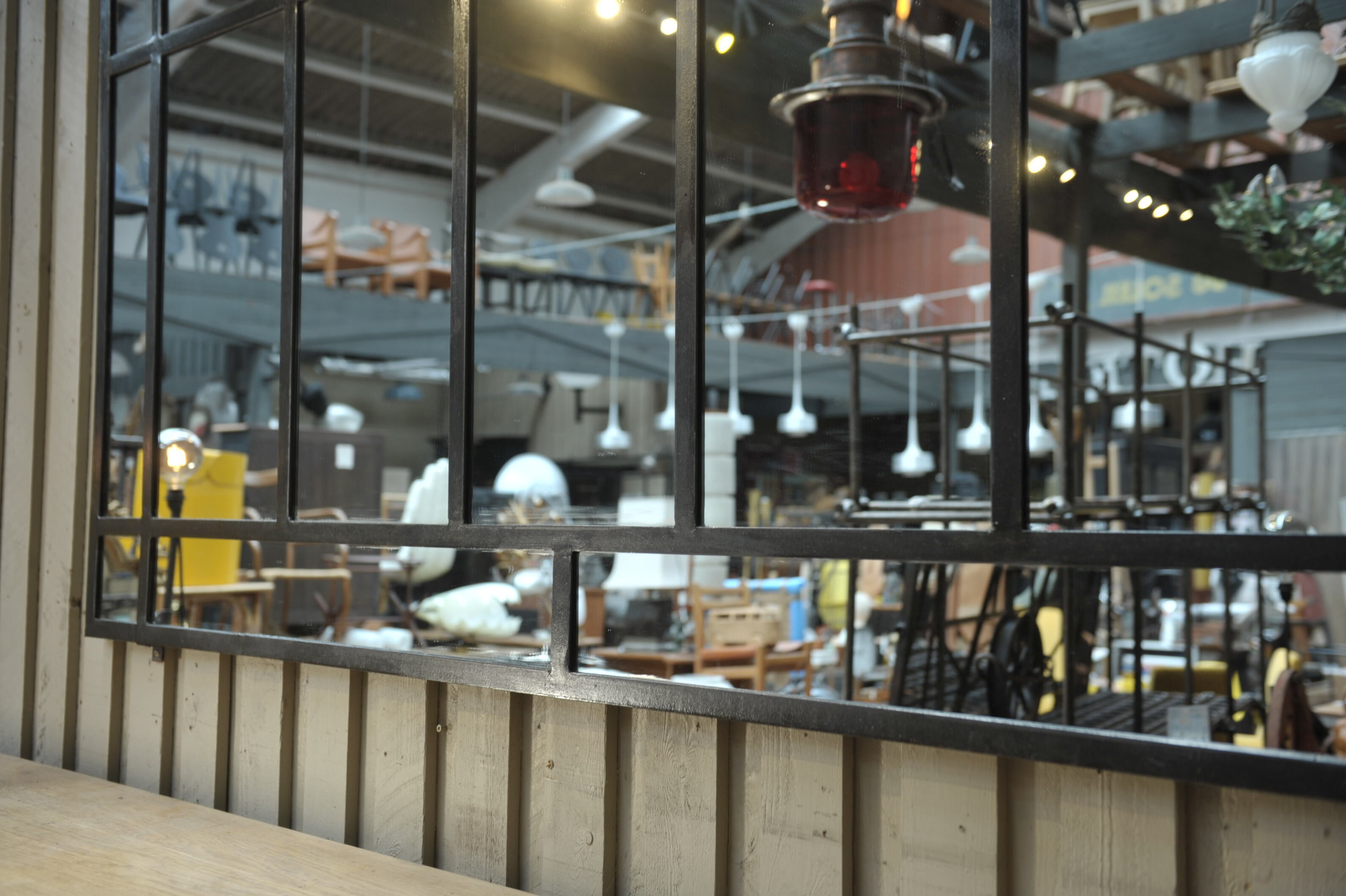 Industrial metal mirror 1930s - 112x221cm