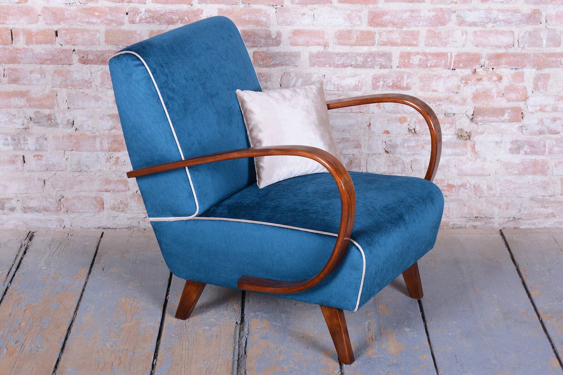 Art Deco Armchairs attributed to J. Halabala for Up Závody, Czech, 1940s, Set of 2
