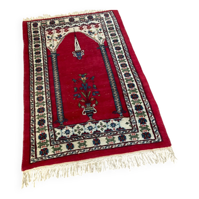 Tapis vintage en laine tissée 130x80