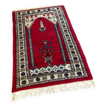 Vintage woven wool rug 130x80