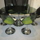 Ensemble table et 6 chaises tulipe Roche Bobois 1970