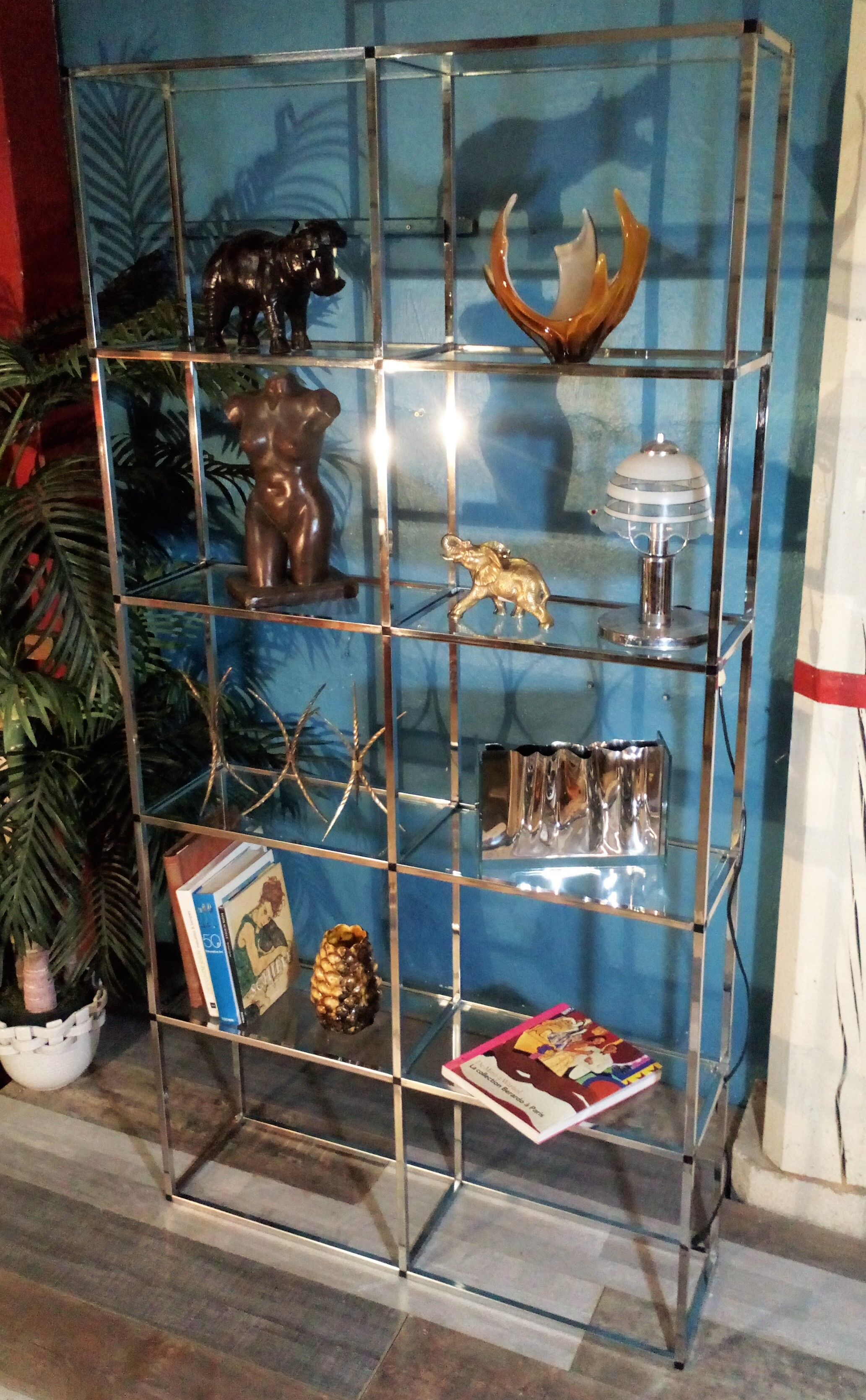 Floor on metal & glass 1970s