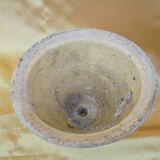 Old terracotta pot with glazed resin