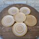 Set of 6 flat plates in stoneware Niderviller model Fauve from the 60s/70s.