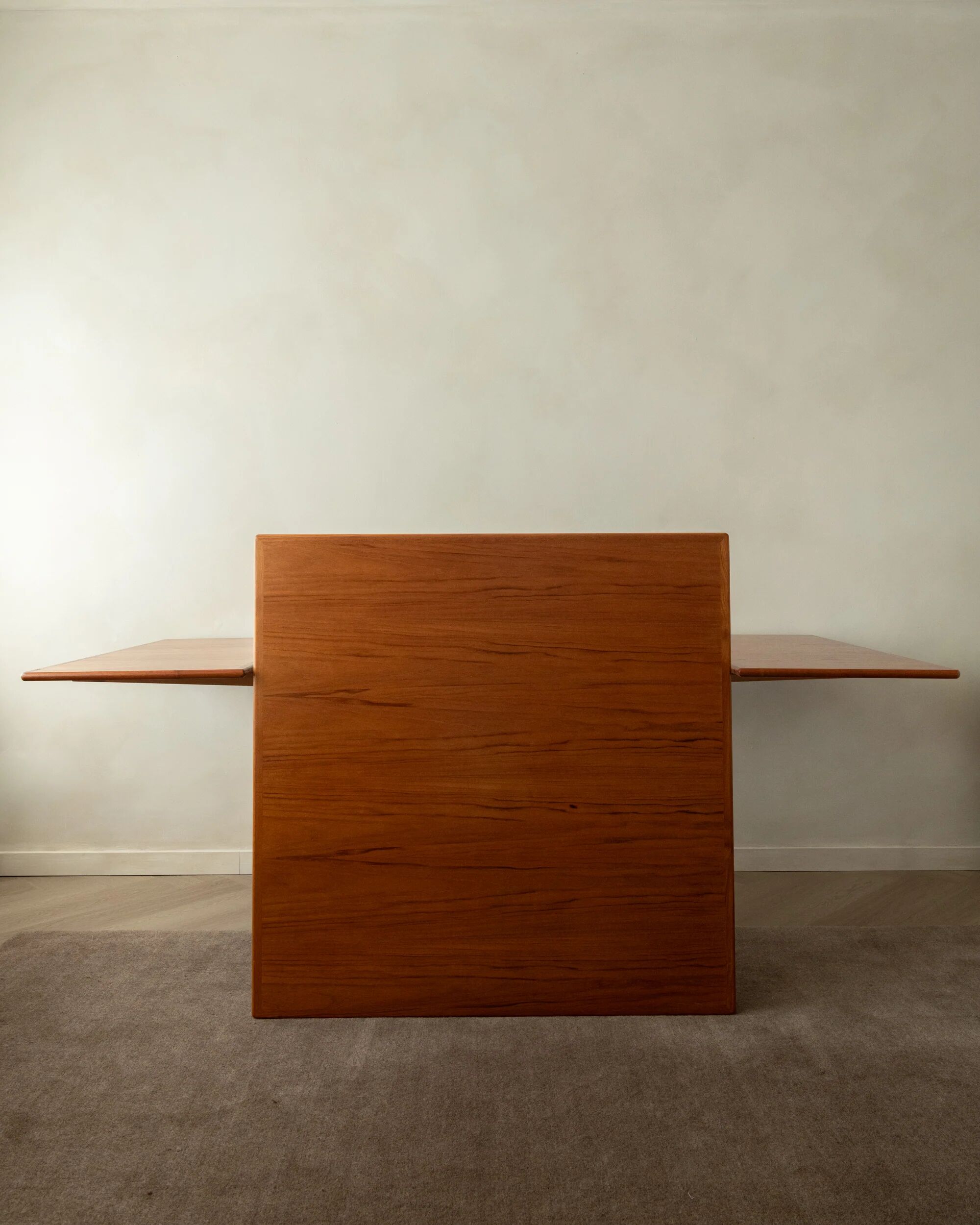 Danish modern teak extendable dining table model 24 by Ansager Møbler 1960s