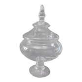 Glass jar on pedestal