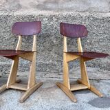 Pair of child chair Casals beech red