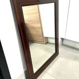 Art Deco rosewood and brass mirror