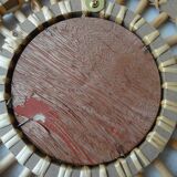 Vintage sun rattan mirror