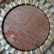 Vintage sun rattan mirror