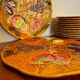 Old barbotine dessert service