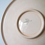 Large Digoin Sarreguemines hollow dish, flowering roses, 1950