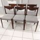Suite of 6 vintage scandinavian chairs 1960s