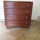 Rare - belle commode art déco 4 tiroirs - années 60 - Patine noyer - Pieds moustache