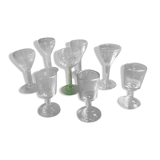 Lot old liquor glasses