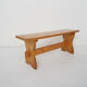Scandinavian modern pinewood bench, 1960's
