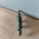 Sculpture figurine animal stoneware enameled stamped handmade