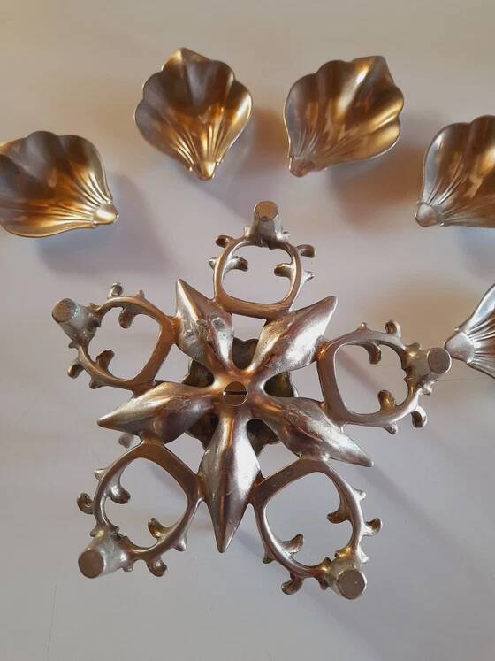 Silver-plated flower ashtray 1970