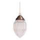 Art Deco pendant light in faceted satin glass, 1920s-30s