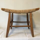 Stool straw Mid century Bull