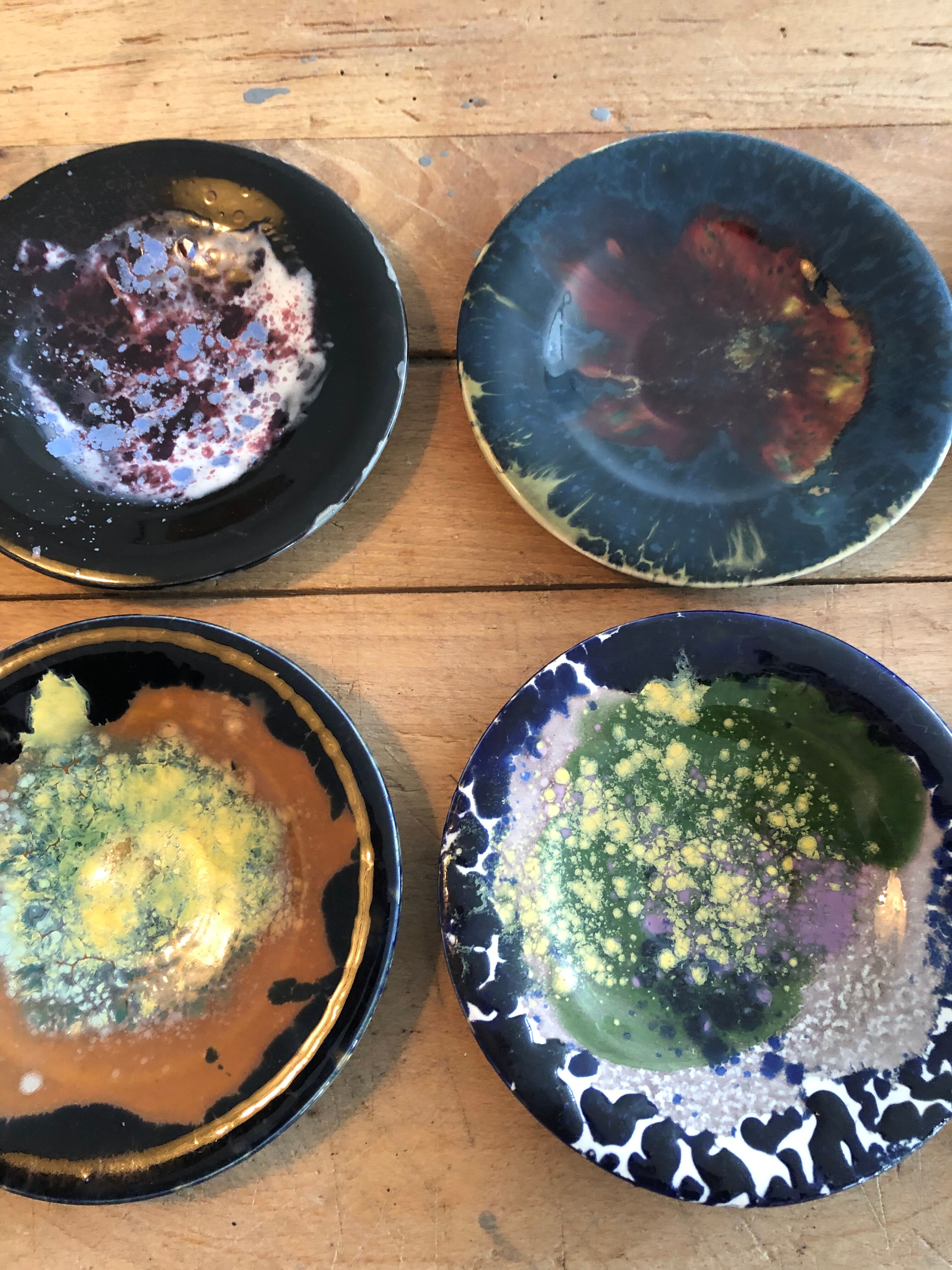 Service 6 vintage ceramic plates