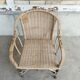 Vintage rattan armchair art deco 1950