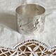 Solid silver napkin ring with Iris Art Nouveau decor