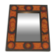 Ceramic mirror in shades of orange