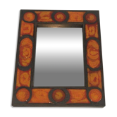 Ceramic mirror in shades of orange