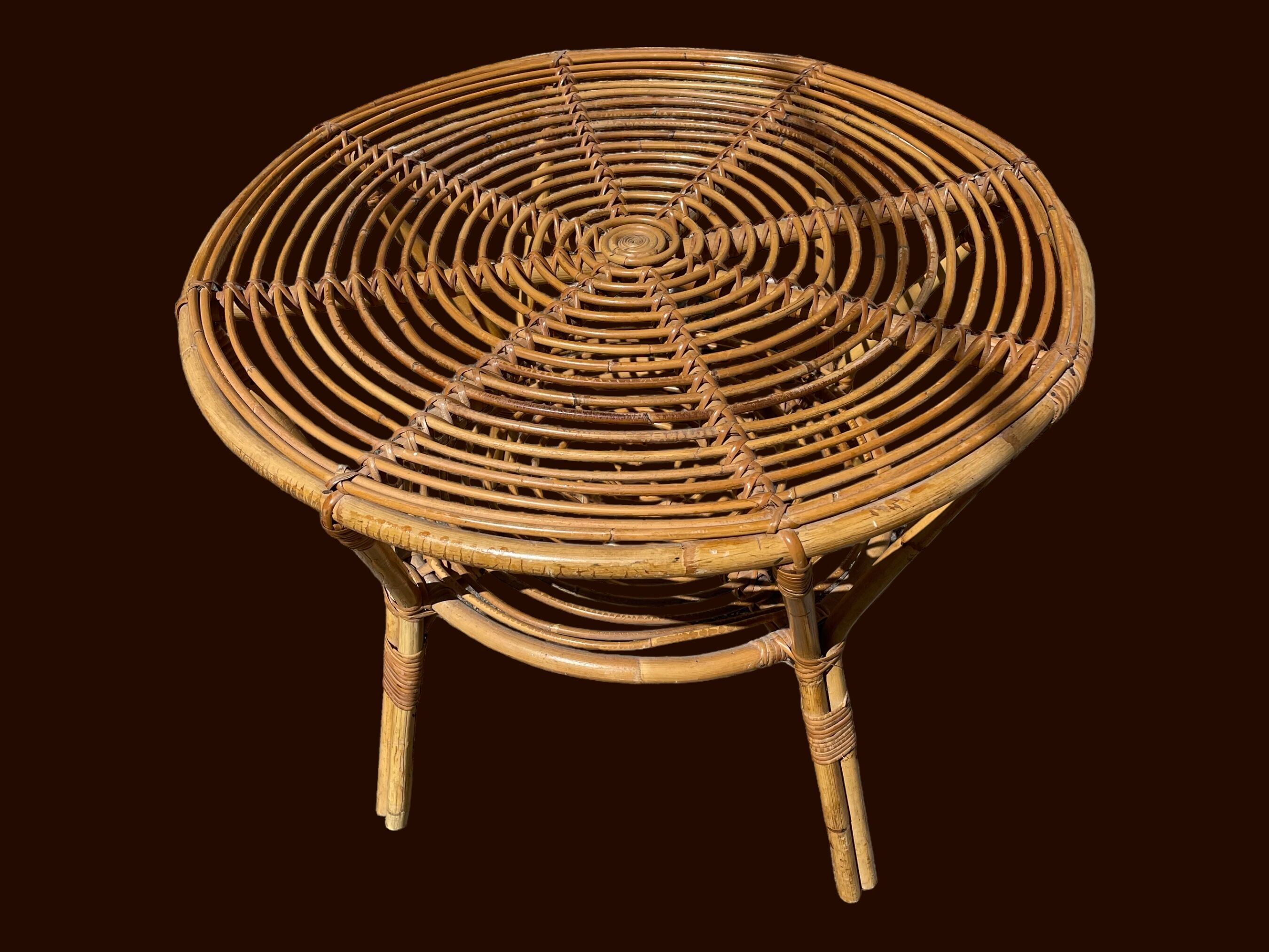 Rattan coffee table 60'S