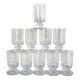 Set of 10 vintage Sèvres crystal glasses, 1970s