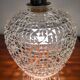 Pyramid relief pressed glass tulip light fixture — 1960s/70s