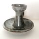 Candlestick signed Thierry and Chantal Robert in enamelled Loir sandstone