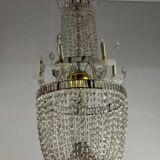 Important lustre bag of cut crystal navette pearls, circa 1800