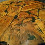 Brutalist tripod stool made from vine stock