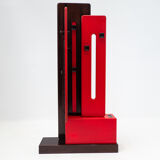 Mid-century red modular coat rack