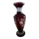 Ruby red cut Bohemian crystal vase - Bohemia Crystal