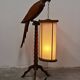 Mid Century Modern "Parrot" floor lamp attributed to Aldo Tura, 1950s.