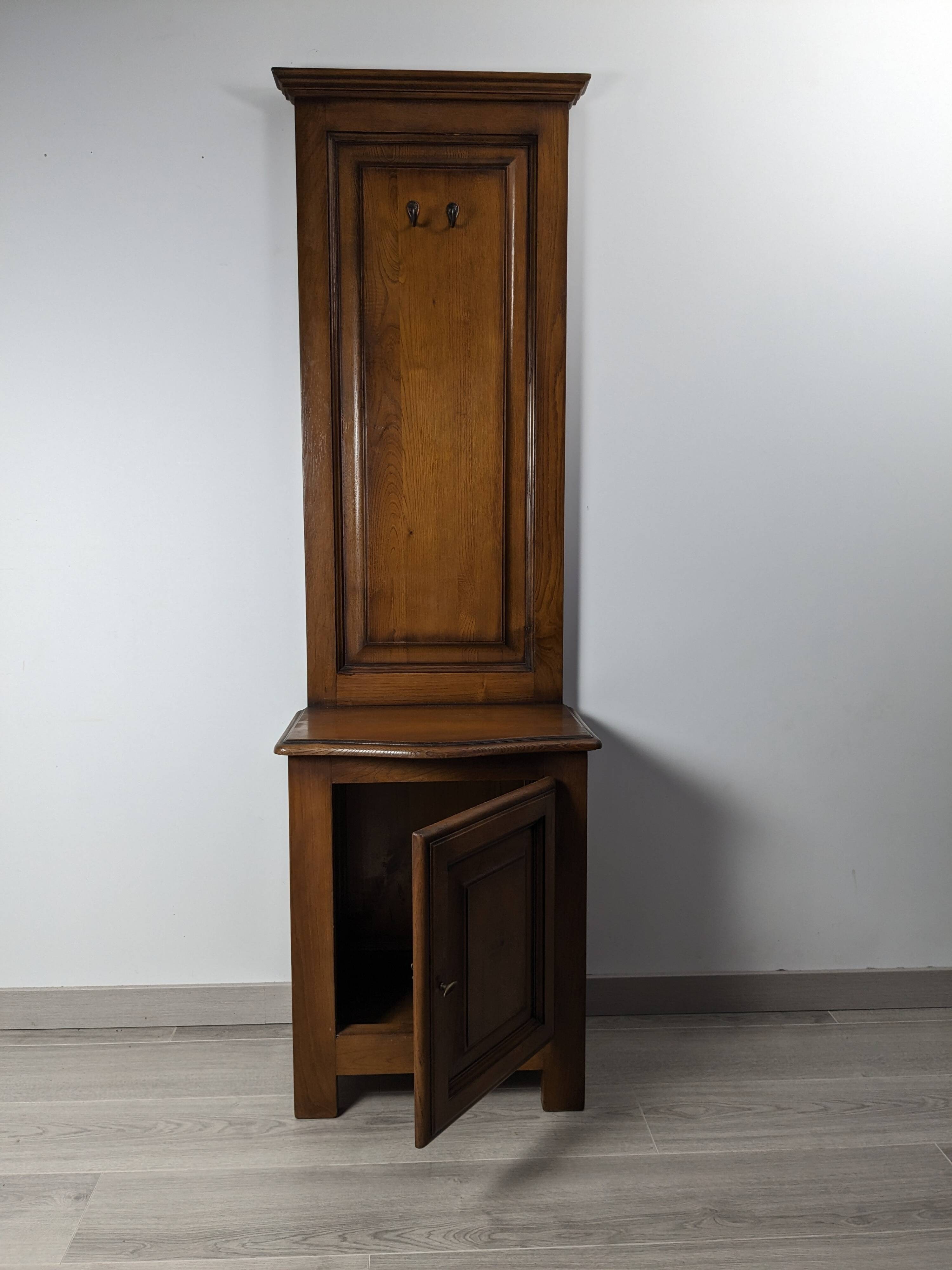 Old 19th century solid oak entrance cabinet